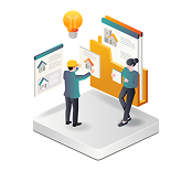 Home investors choosing designs illustration