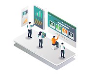 Flat isometric illustration concept notes detail